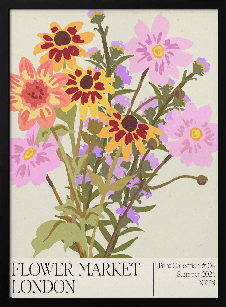 London Flower Market Poster