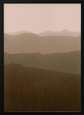 Gradient Landscape tan and rose Poster