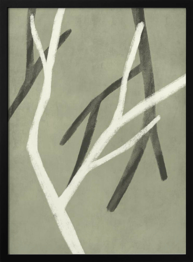 Twigs On Sage Green 1 Poster