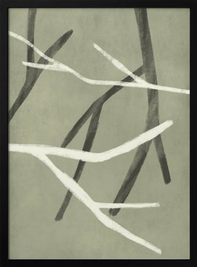 Twigs On Sage Green 4 Poster