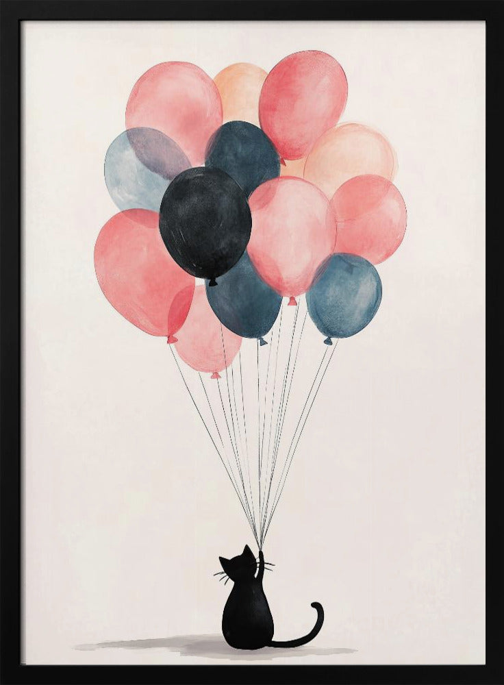 The Cat and the Balloons Poster