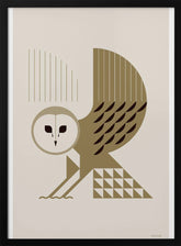 Golden Animals - Barn Owl (White) Poster