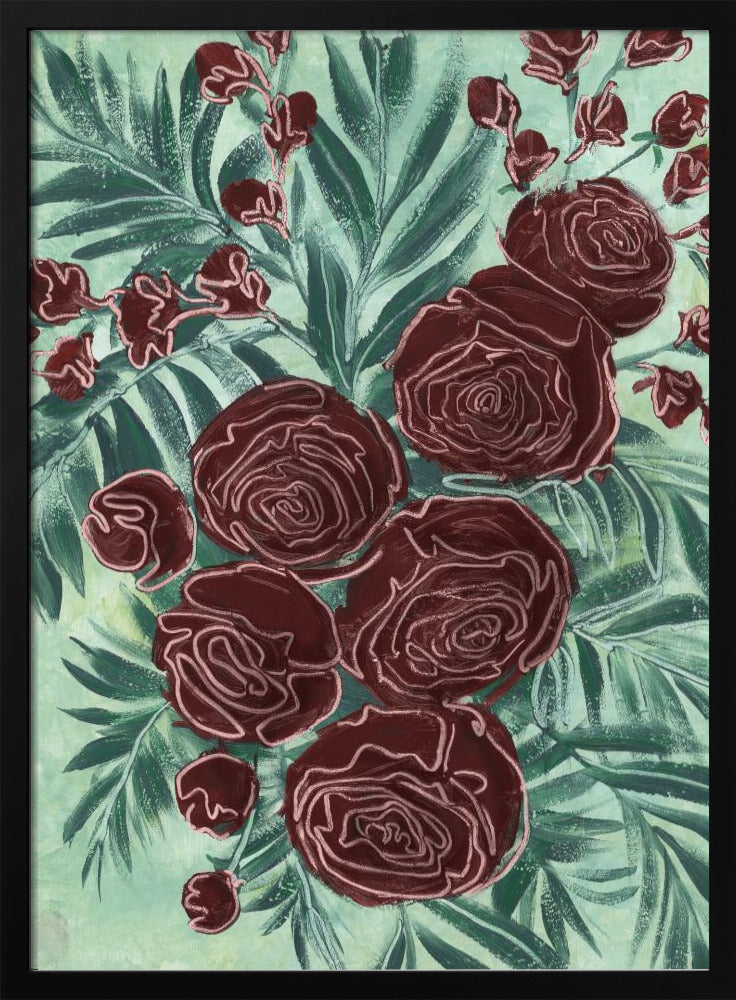 Sharonnie red roses Poster