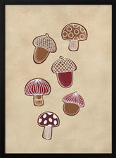 Acorn and mushroom cookies Poster