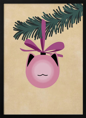 Meowry bauble pink/tan Poster