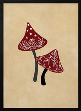 Iced mushrooms red/tan Poster