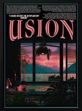 &#039;USION&#039; Fiction vaporwave travel poster Poster