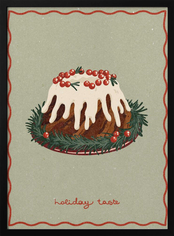 Christmas cake. Holiday Taste Poster