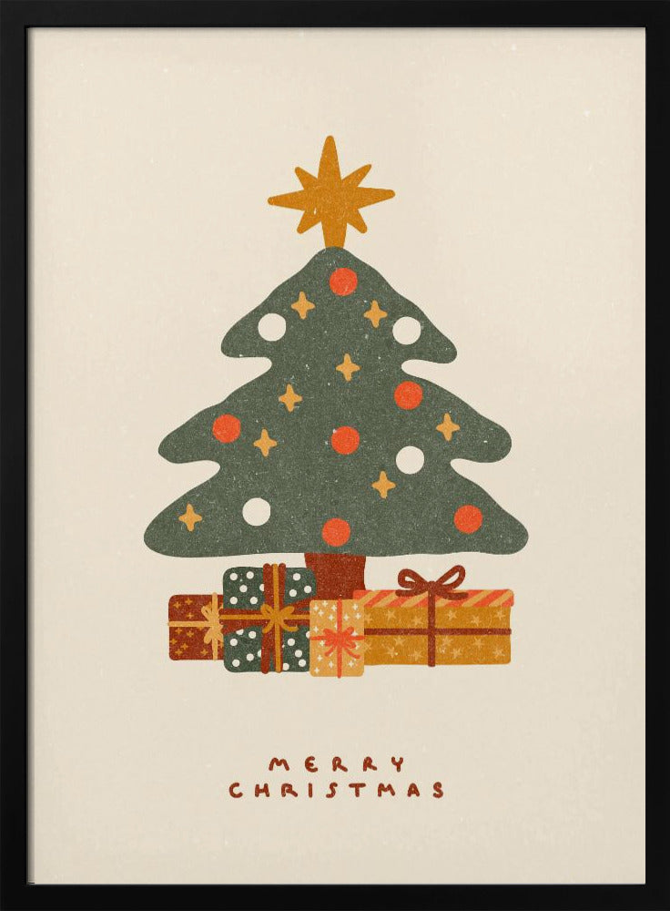 Christmas tree with gifts Poster