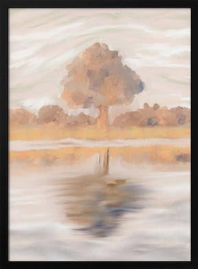 Sovereign Reflections of the Jackalberry Tree, Caprivi, Botswana Poster