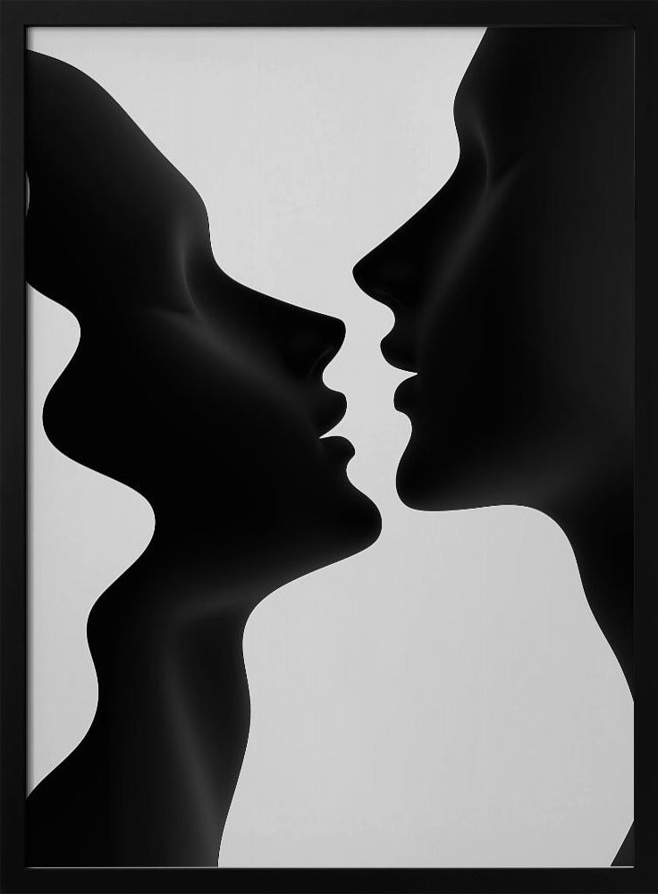 Two Abstract Silhouettes Poster