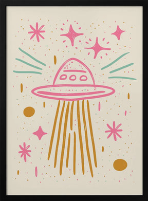 Pastel UFO Poster