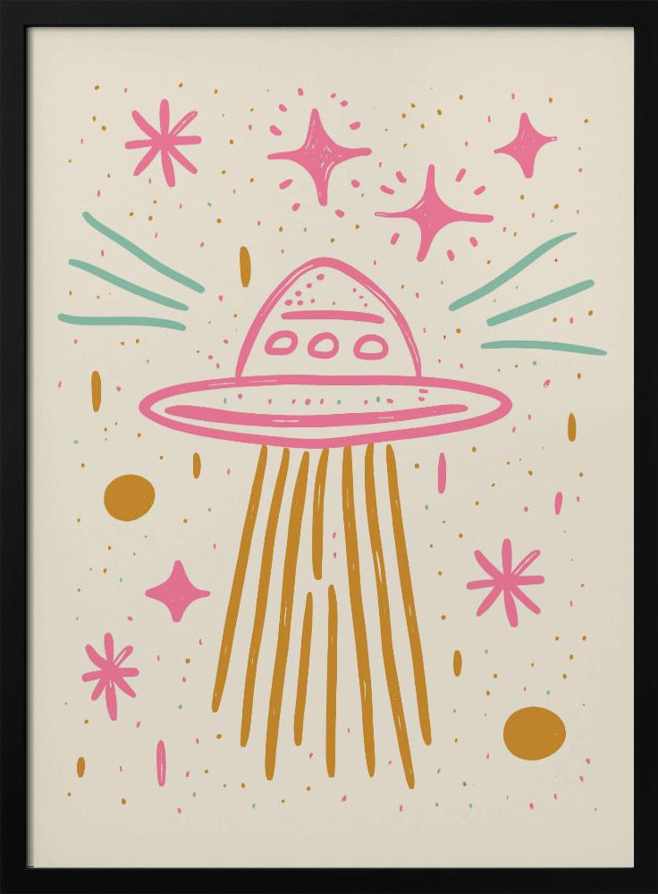 Pastel UFO Poster