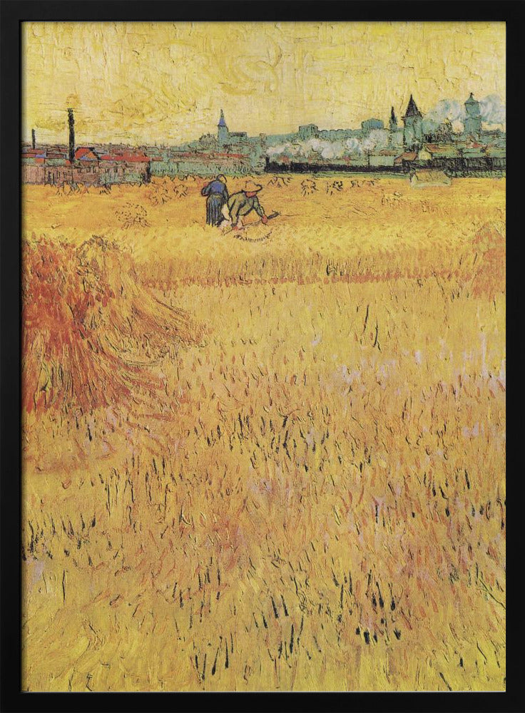 Wheat Field With View of Arles (1888) Poster