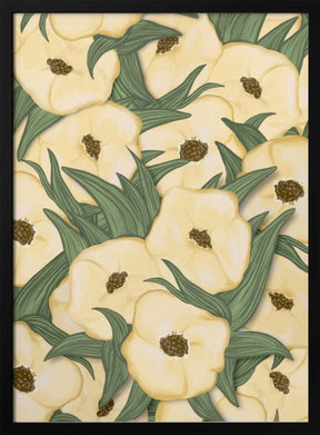 Yellow poppies Poster