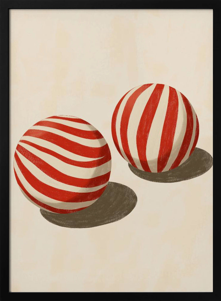 Striped balls Poster