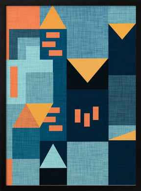 B Klee Coral Blue - Bauhaus Poster