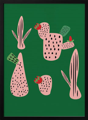 Mid Mod Cactus Green Poster