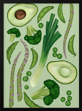 Green vegetables Poster