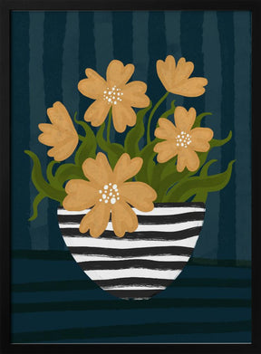 Striped Vase Poster