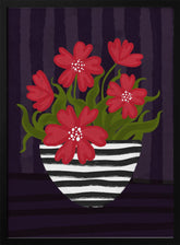 Striped Vase Poster