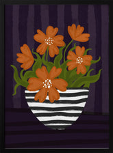 Striped Vase Poster