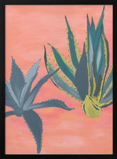 Pink Coral Cacti Poster