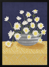 Daisy Bowl In Bloom Illustration Art Poster