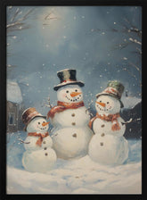 Snowman Family Poster