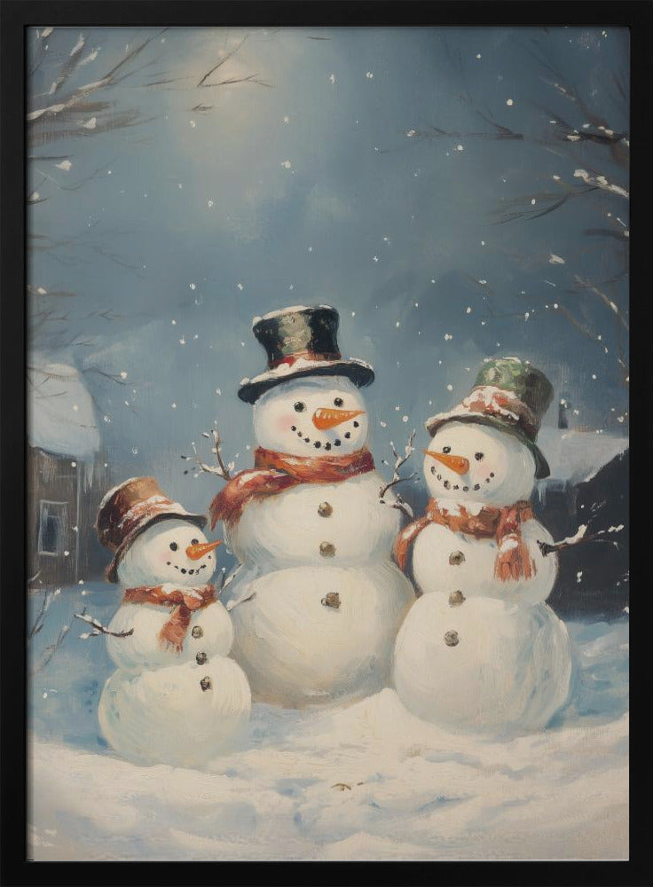 Snowman Family Poster