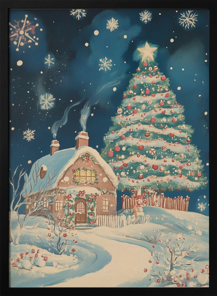 Snow Christmas Town Poster