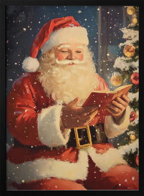 Santa Reading I Poster