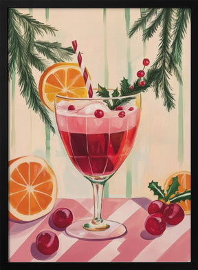 Christmas Red Cocktail Poster