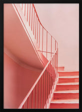 Pink Steps Cannes | Architectural Minimalism Poster