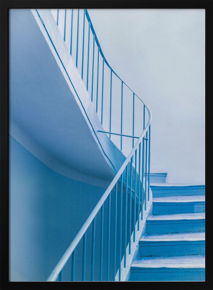 Blue Steps | Architectural Minimalism Poster