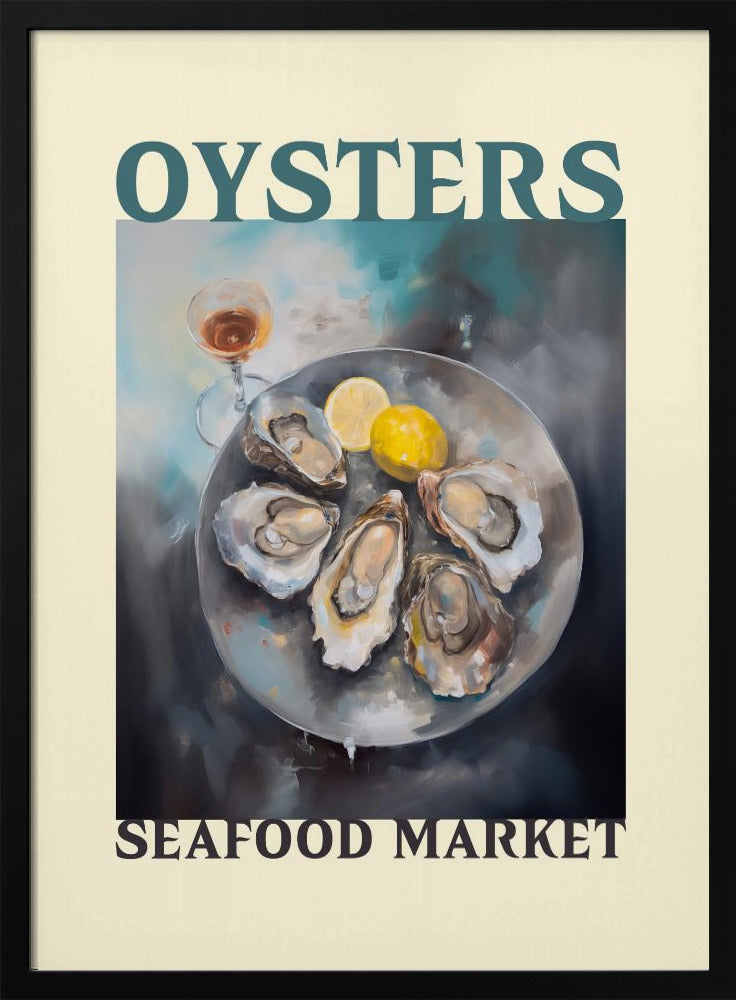 Oysters Seafood Market Poster