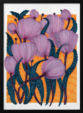 Purple Tulips Poster