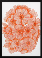 Big Orange Flowers Poster