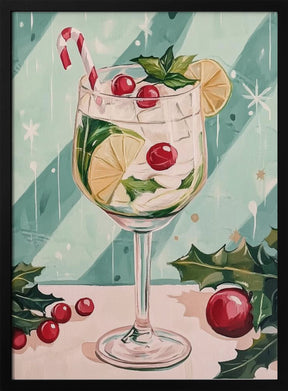 Christmas Mojito Cocktail Poster