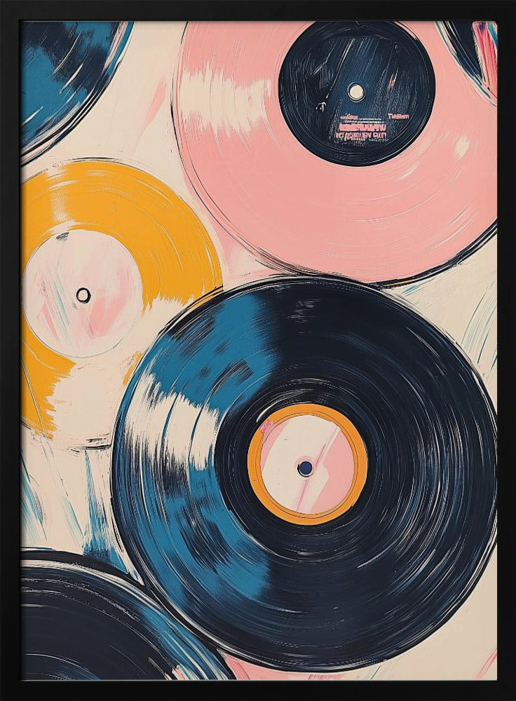 Retro Vinyl Records Poster