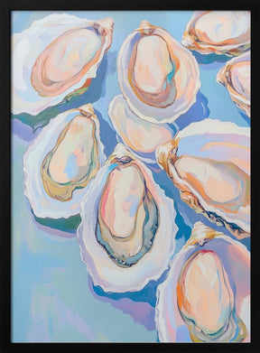 Colorful Oysters Poster