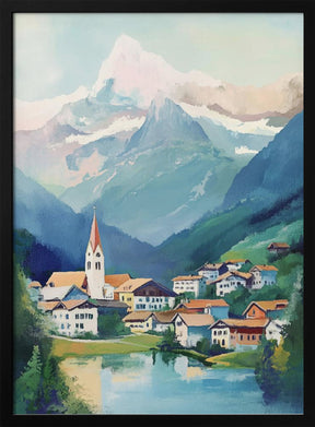 Grindelwald Switzerland Painting Poster