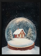 Snow Town Globe Poster