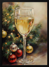 Christmas White Wine Poster