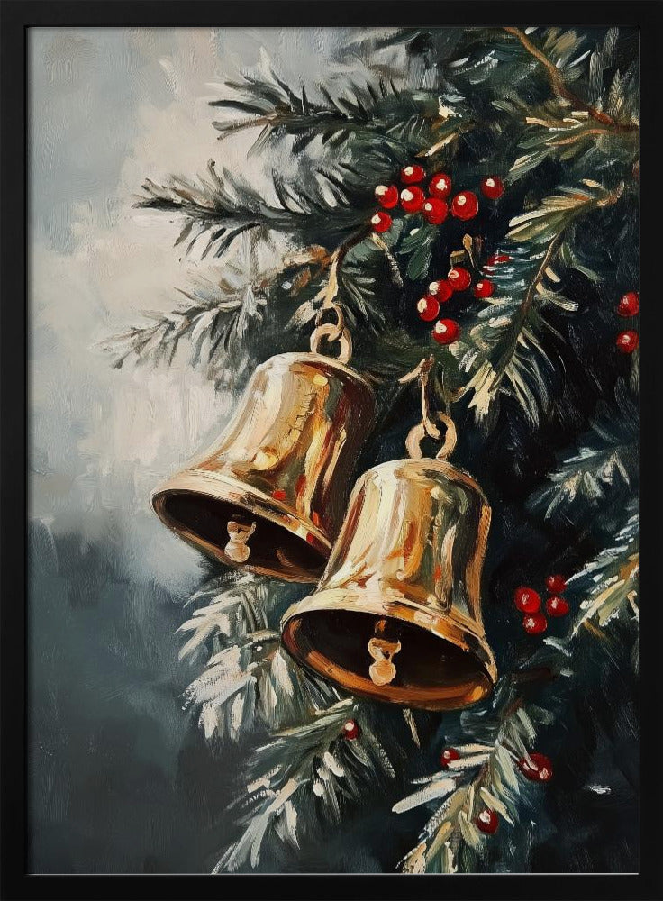 Christmas Golden Bells Poster