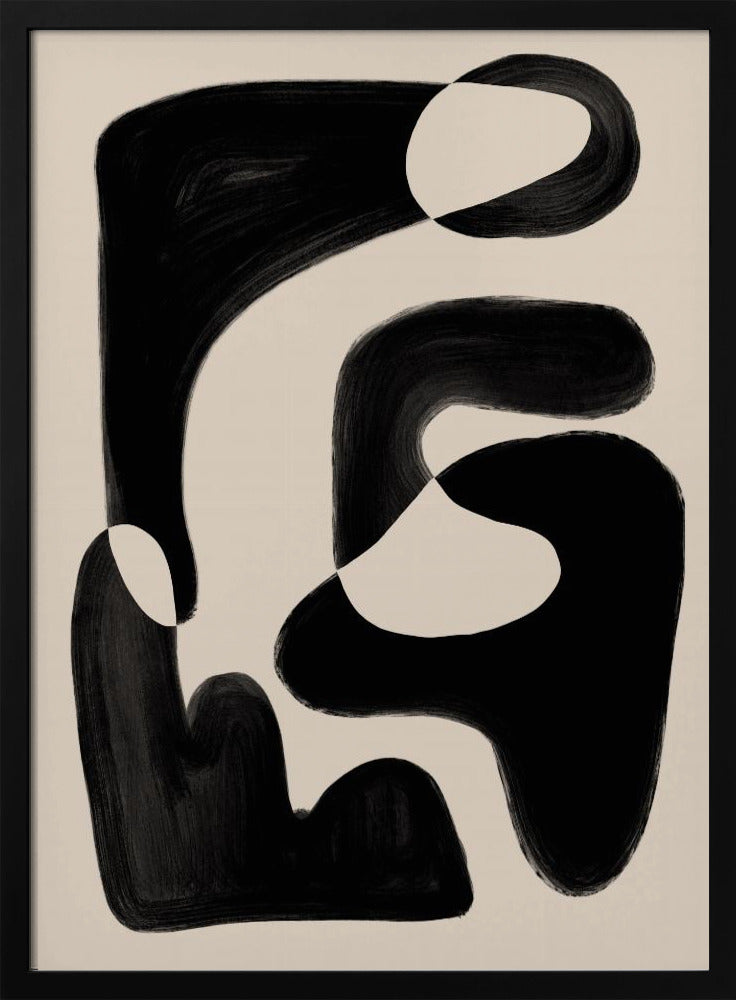 Abstract Beige Black Poster