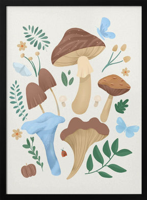 Mocha Fungi Poster