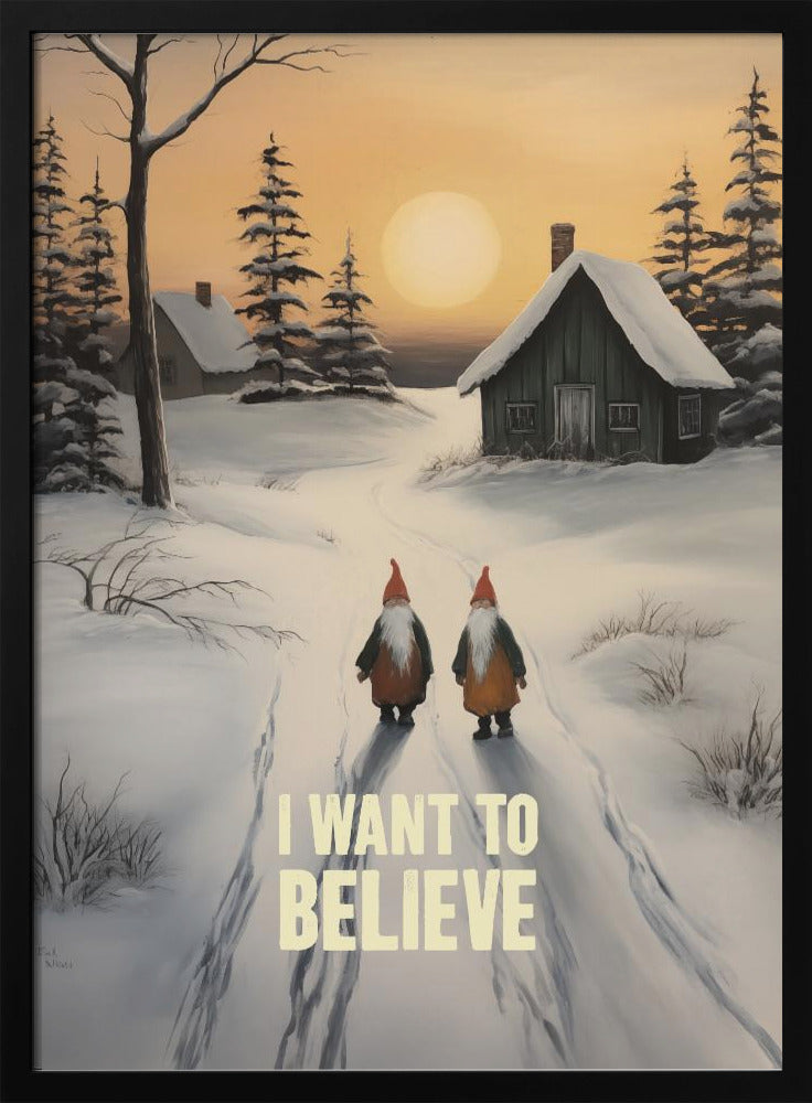 I Want To Believe - Gnomes Poster