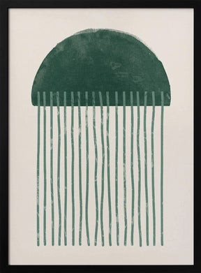 Emerald Suspicious Jellyfish Poster