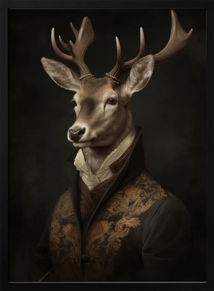 Stag Portrait Poster